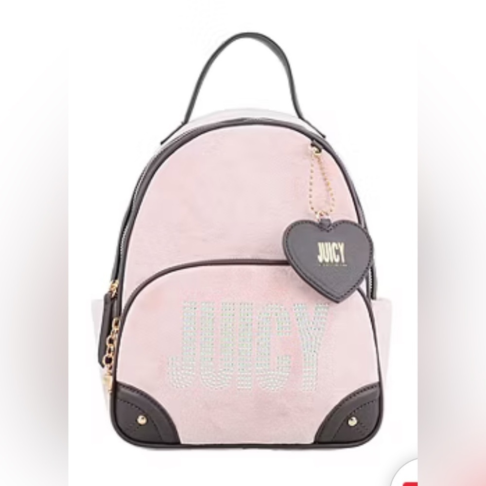 Juicy By Juicy Couture Glitzed Out Womens Adjustable Straps Backpack